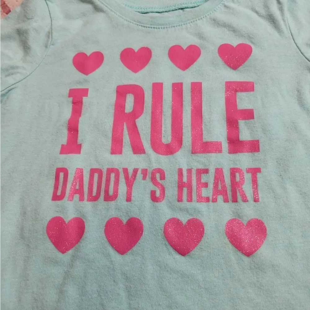 Children's Place I Rule Daddys heart shirt 4T
